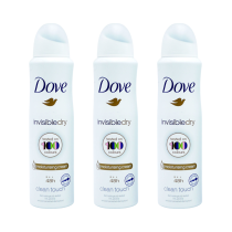 Dove Invisible Dry Antiperspirant Deodorant Spray 150ml - Pack of 3
