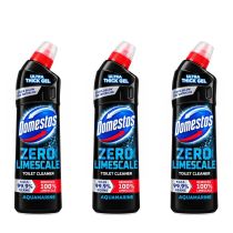 Domestos Zero Limescale Aquamarine Toilet Cleaner 750ml - Pack of 3