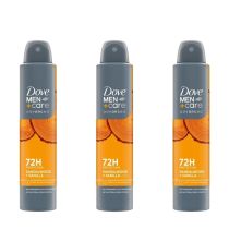 Dove Men+Care Sandalwood Vanilla Antiperspirant Spray 250ml - Pack of 3