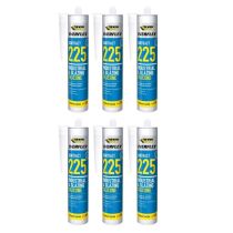 Everbuild 225 Glazing Silicone Transparent Industrial Use 295ML - Pack of 6