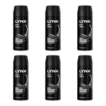 Lynx Black Body Spray Deodorant 150 ML - Pack of 6