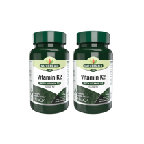Natures Aid Vitamin K2 100mcg MenaQ7 with Vitamin D3 30 Capsules - Pack of 2