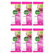 Dettol Antibacterial Multi-Purpose Cleaning Wipes 105 Wipes Pack - Pack of 6