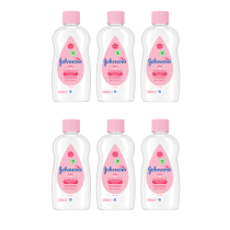 Johnson's Baby Oil Pure and Gentle Care 200ml bottle on a clean nursery shelf