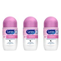 Sanex Derma Care Invisible Dry Roll-On 50ml - Pack of 3