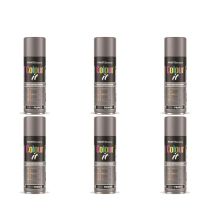 Paint Factory Matt Grey Primer Spray Paint 250ml - Pack of 6