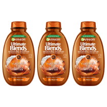 Garnier Ultimate Blends Coconut Oil & Cocoa Butter Shampoo 400ml - Pack of 3