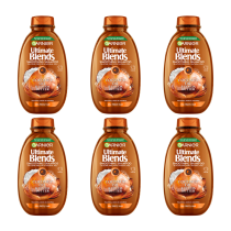 Garnier Ultimate Blends Coconut Oil & Cocoa Butter Shampoo 400ml - Pack of 6