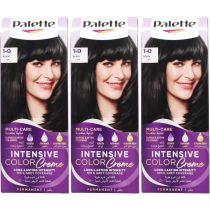 Palette Intensive Creme Hair Color - 1-0 Black - Pack of 3