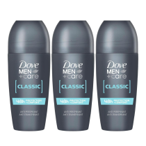 Dove Men+Care Classic Roll-On Antiperspirant Deodorant 50ml - Pack of 3