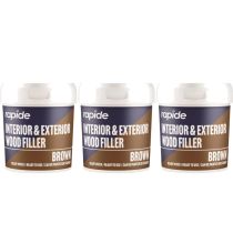 Rapide Brown Interior Exterior Wood Filler 470g - Pack of 3