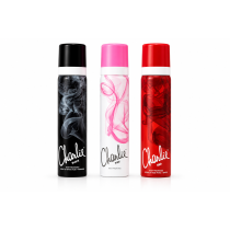 Charlie Body Spray Bundle – Black, Pink & Red (3 x 75ml) Deodorant Body Spray