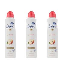 Dove Apple & White Tea Antiperspirant Deodorant Spray 250ml - Pack of 3