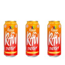 Rubicon Raw Orange & Mango Energy Drink 500ml - Pack of 3