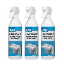 HG Limescale Remover Foam Spray Bathroom Descaler 500ml - Pack of 3