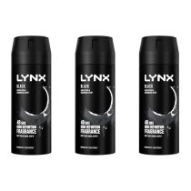 Lynx Black Body Spray Deodorant 150 ML - Pack of 3