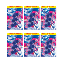 Bloo Colour Active Fresh Flowers Toilet Rim Blocks 3x50g - Pack of 6