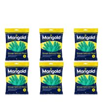 Marigold Stronger Bathroom Cleaning Gloves Large 1 Pair - Pack of 6