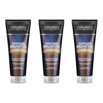 John Frieda Midnight Brunette Colour Deepening Conditioner 250ml - Pack of 3