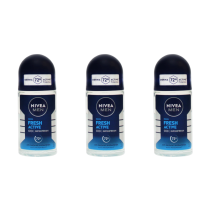 Nivea Men 72h Fresh Active Infinifresh Roll On Deodorant 50ml - Pack of 3