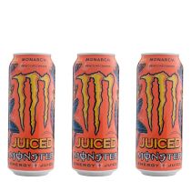Monster Monarch Peach Energy Drink 500ml - Pack of 3