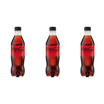 Coca-Cola Zero Sugar Soft Drink Black 500ml - Pack of 3