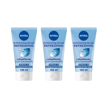 Nivea Refreshing Exfoliating Face Scrub 150ml - Pack of 3