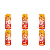 Rubicon Raw Orange & Mango Energy Drink 500ml - Pack of 6
