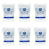 Elysium Spa Epsom Bath Salts Magnesium Sulphate Soak 450g - Pack of 6
