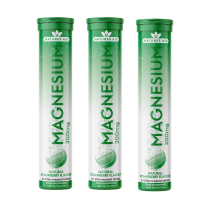 Natures Aid Magnesium Effervescent Strawberry Flavour 20 Tablets - Pack of 3