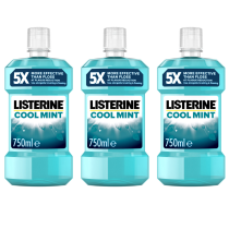Listerine Cool Mint After Brushing Mouthwash 750ml - Pack of 3