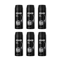 Axe Men Deodorant Black 48H Protection 150 ML - Pack of 6