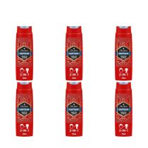 Old Spice Captain 2-in-1 Shower Gel 250ml - Pack of 6