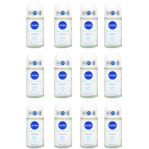Nivea 72h Fresh Natural Antibacterial Roll On Deodorant 50ml - Pack of 12