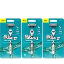 Gillette Mach3 Fresh Clean Men Razor With 3 Blades - Pack of 3