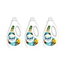 Surf Coconut Bliss Concentrated Liquid Laundry Detergent 44 Washes - Pack of 3