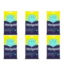 Marigold Stronger Bathroom Cleaning Gloves Medium 1 Pair - Pack of 6