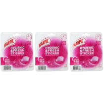 Harpic Hygienic Fresh Sticker Floral 4 Adhesive Toilet Blocks - Pack of 3