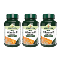 Natures Aid Vitamin C 1000mg Low Acid for Immune System 90 Tablets - Pack of 3