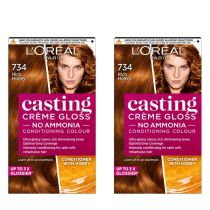 Loreal Casting Creme Gloss 734 Rich Honey Hair Colour - Pack of 2