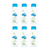 Infacare Baby Bath Ultra-Mild Bubble Shampoo 750ml bottle on a bathroom shelf
