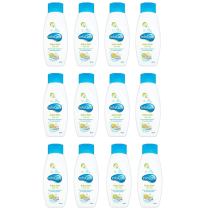 Infacare Baby Bath Ultra-Mild Bubble Shampoo 750ml bottle on a bathroom shelf
