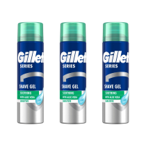 Gillette Series Sensitive Skin Shaving Gel 200ml - Pack of 3
