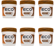 Eco Style Hair Gel Coconut Oil Max Hold 236ml - Pack of 6