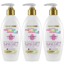 OGX Air-Dry Hair Cream Coconut Miracle Oil 177ml - Pack of 3