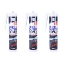 151 Black Roof & Gutter Waterproof Sealant for Repairs 400ML - Pack of 3