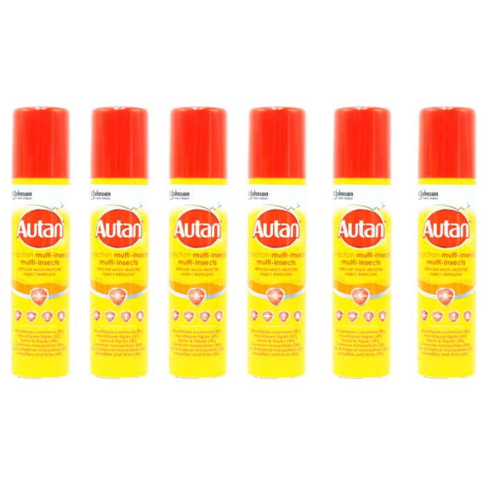 Autan Protection multi-Insects Repellent Spray 100ML - Pack of 6