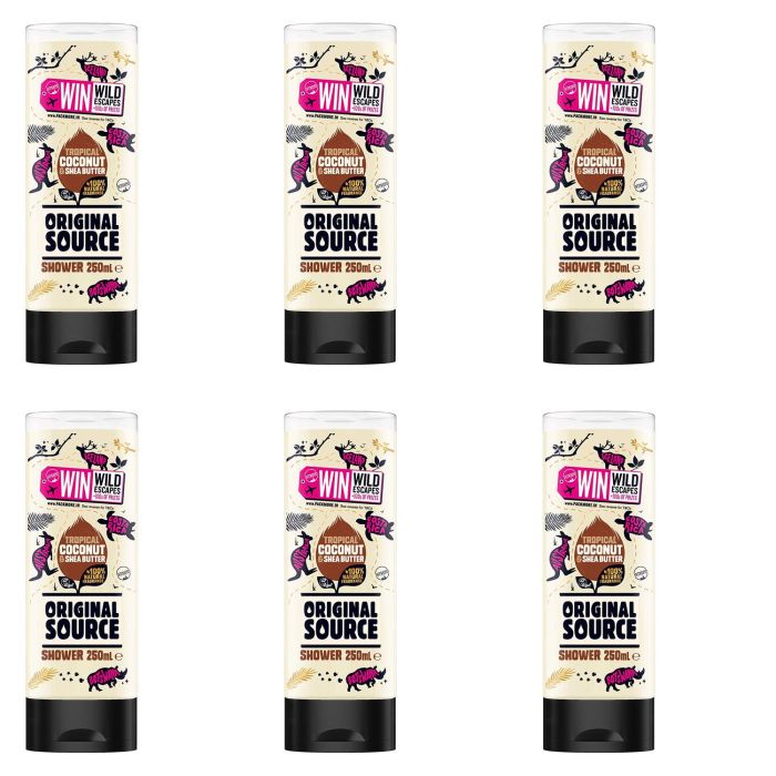 Original Source Shower Gel Coconut & Shea Butter 250ml - Pack of 6