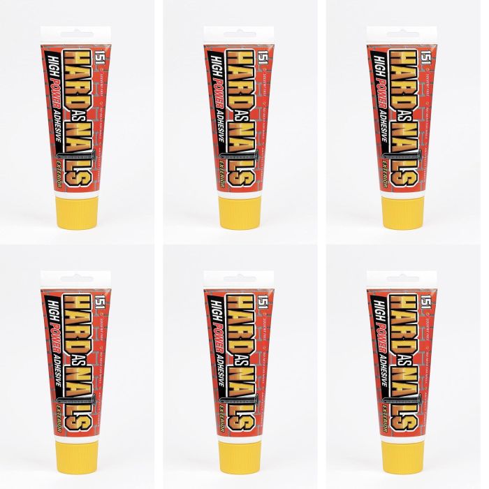 151 Hard as Nails Exterior High Powered Adhesive 180ml - Pack of 6