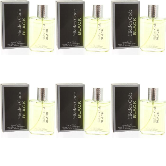 Hidden Code Eau De Toilette Black 100ml - Pack of 6